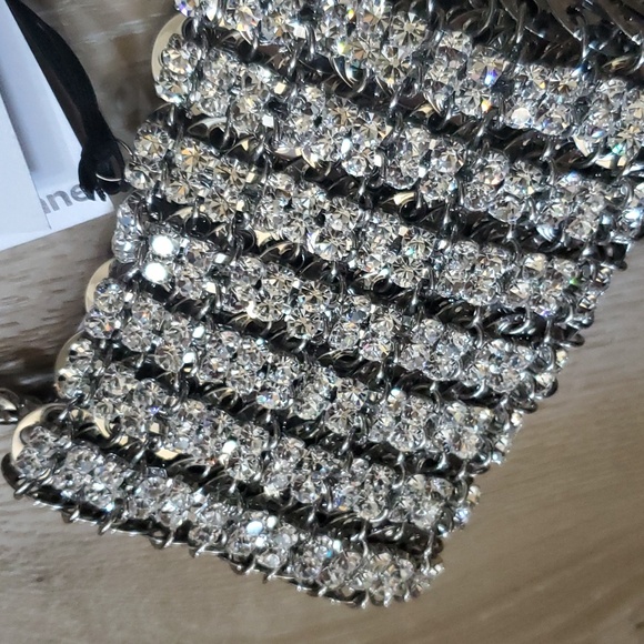 Glitzy! NWT Paco Rabanne Iconic Rhinestone 1969 Nano Bag - Picture 6 of 13
